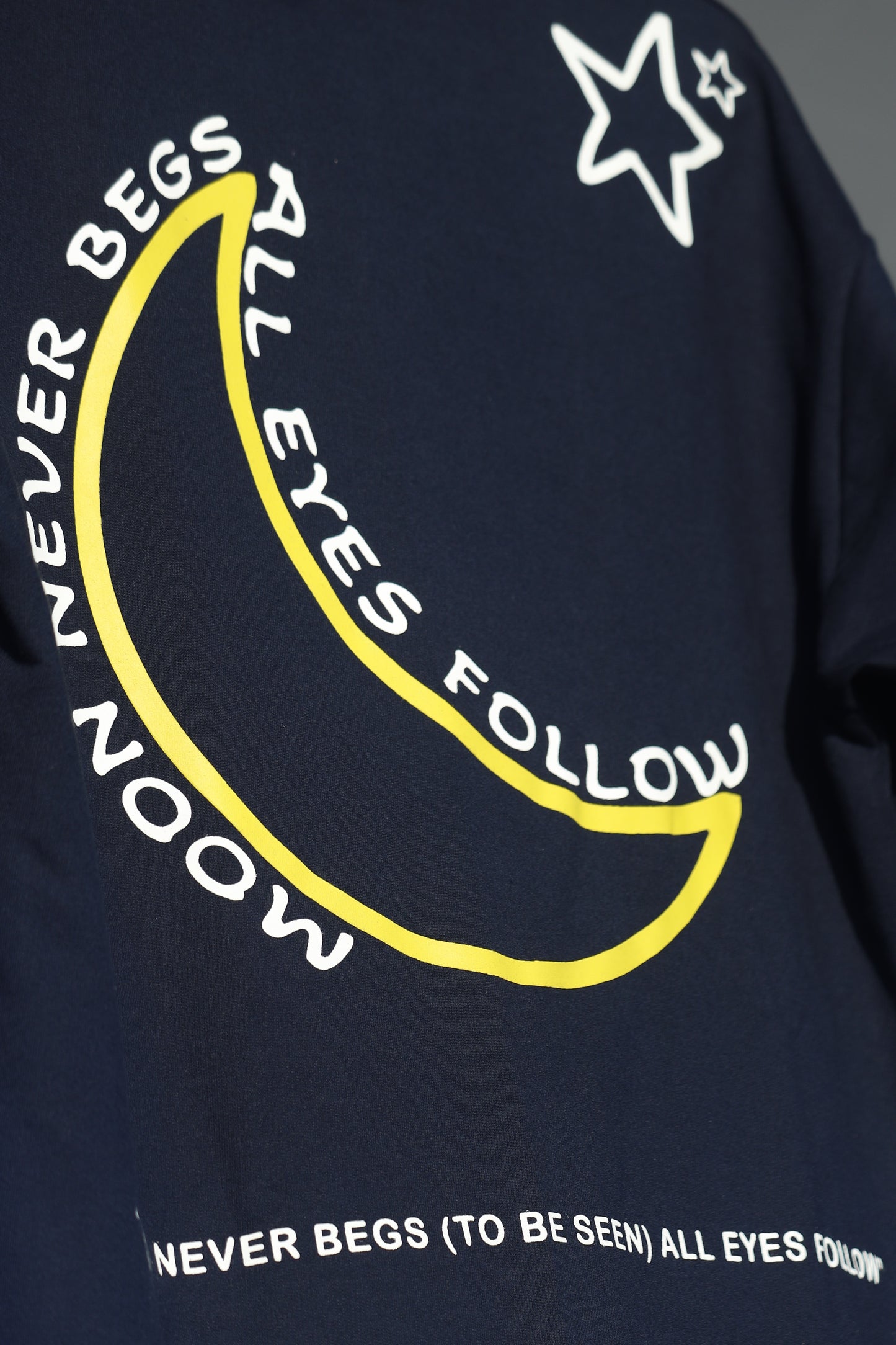 Moon - Navy Blue Oversized T-shirt