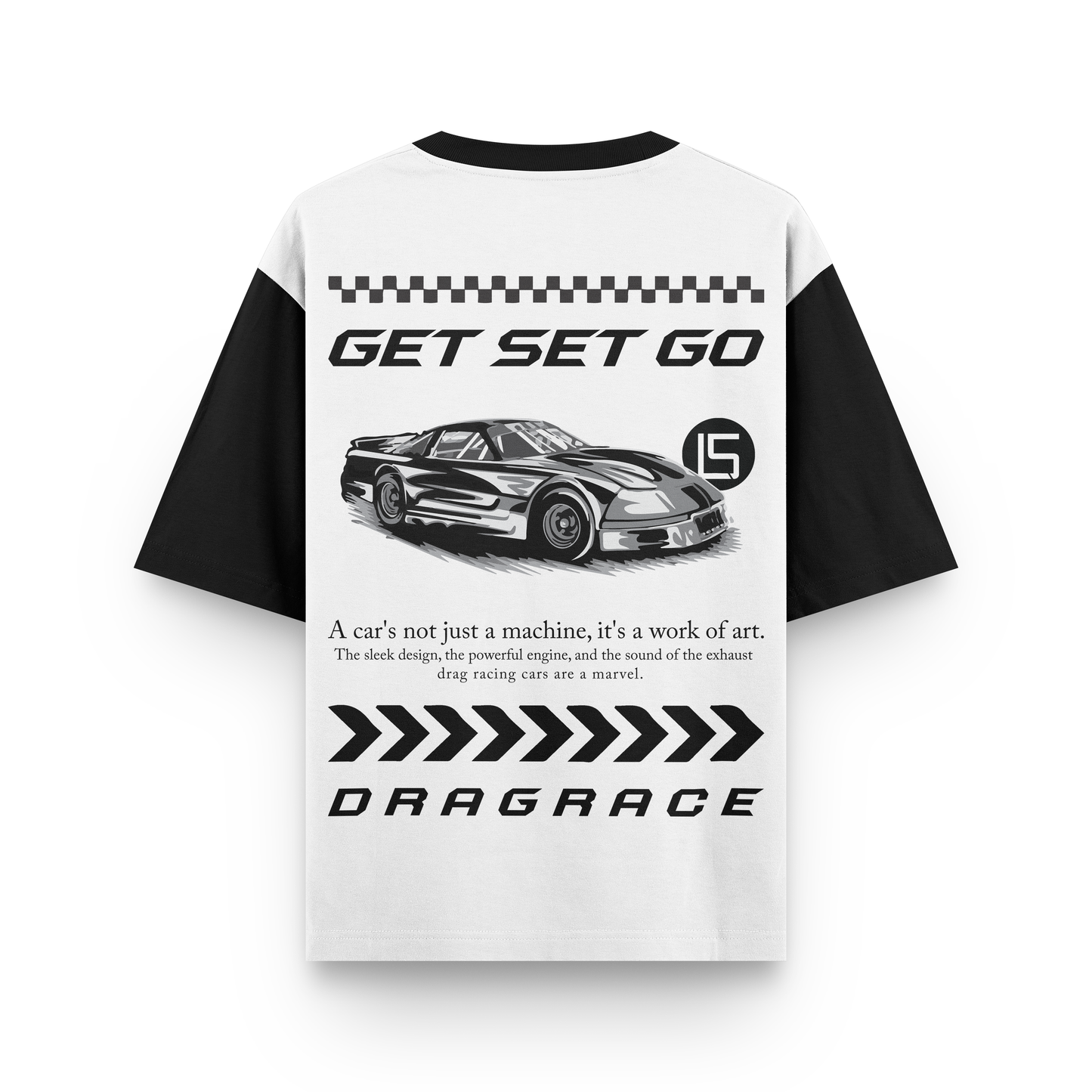 B&W Dragrace Oversized T-Shirt